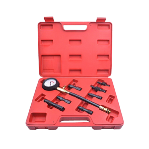 Kit comprobador de presión de combustible / inyección con manómetro y adaptadores