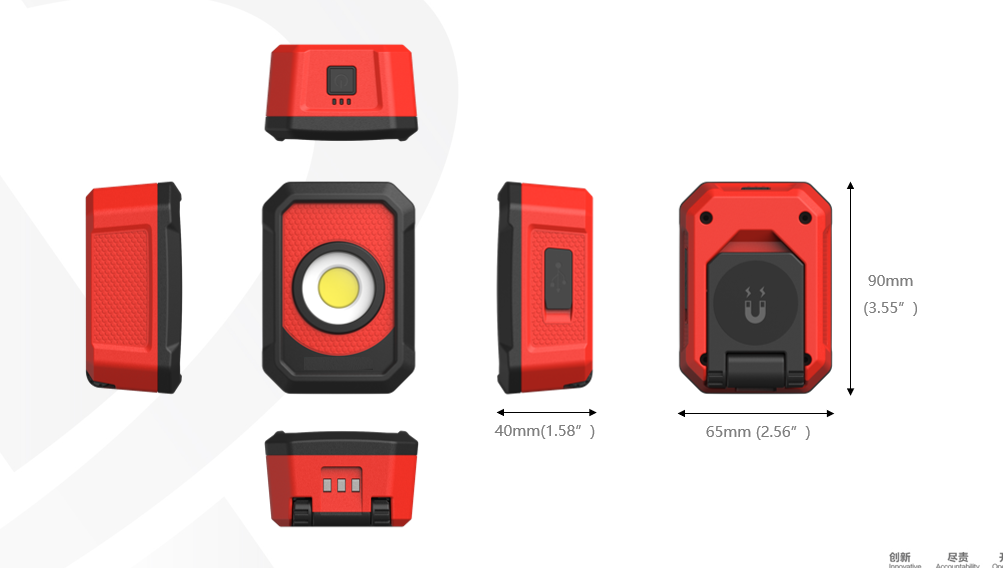 Tres focos de led MULTI-LIGHT SYSTEM 2100lm recargables - Imagen 4