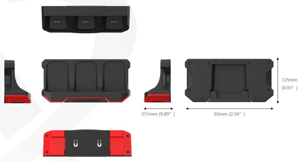 Tres focos de led MULTI-LIGHT SYSTEM 2100lm recargables - Imagen 6